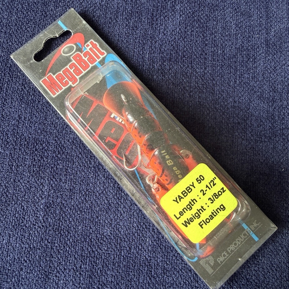 Megabit Yabby 50 Item #01502‎ New Old Stock Floating 3D Eyes Neon Orange